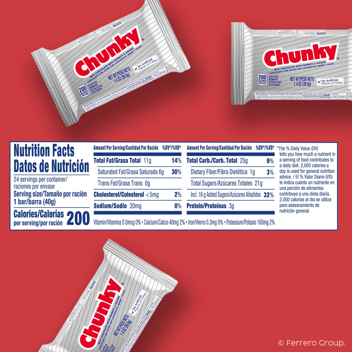 Chunky Milk Chocolate Candy Bars 24 Pack 33.6 Oz O31651